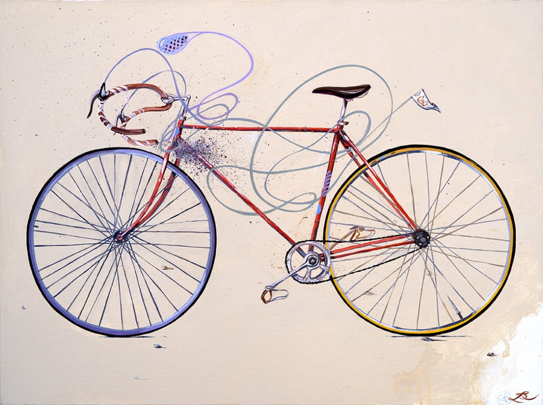 canadian art, graham robinson, artwork, fine art, artisan, painting, acrylic painting, bike, bicycle, fixed gear, fixie,